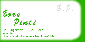 bors pinti business card